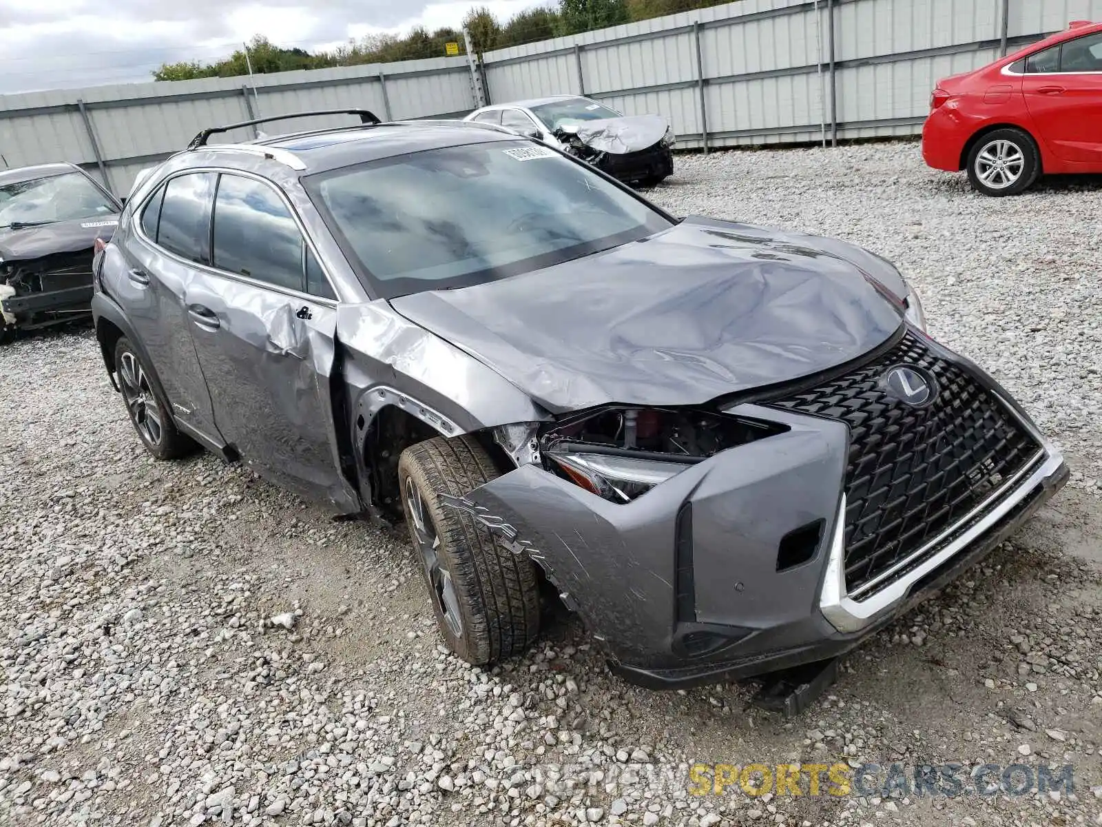 1 Photograph of a damaged car JTHU9JBHXK2018236 LEXUS UX 250H 2019