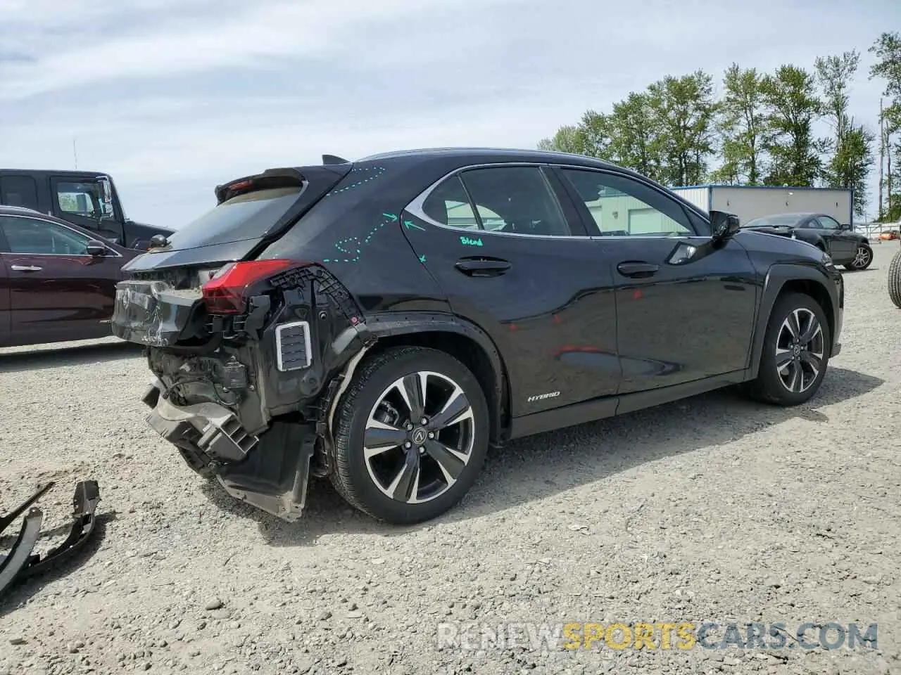3 Photograph of a damaged car JTHP9JBH6L2032942 LEXUS UX 250H 2020