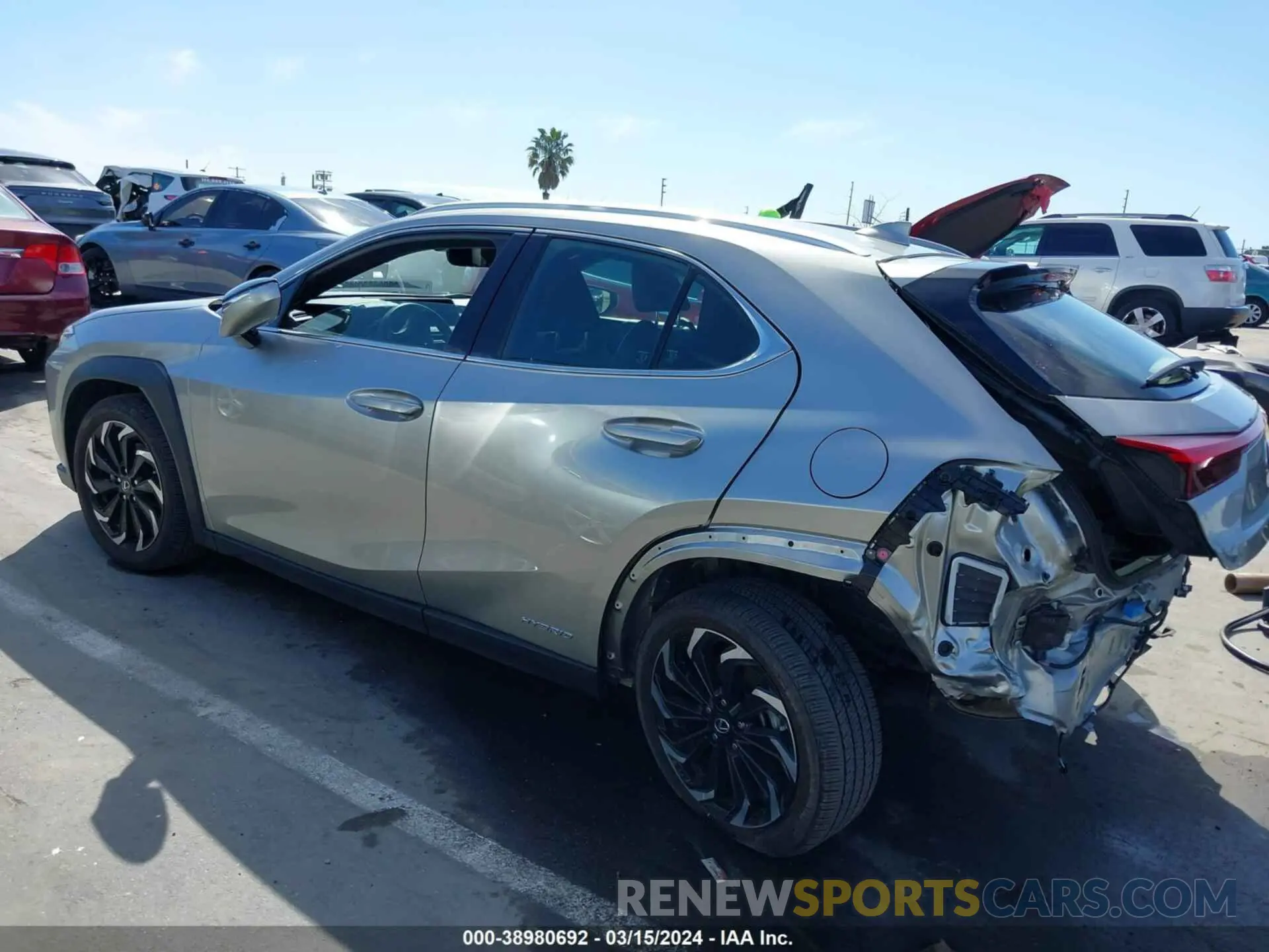 3 Photograph of a damaged car JTHP9JBH7L2022517 LEXUS UX 250H 2020