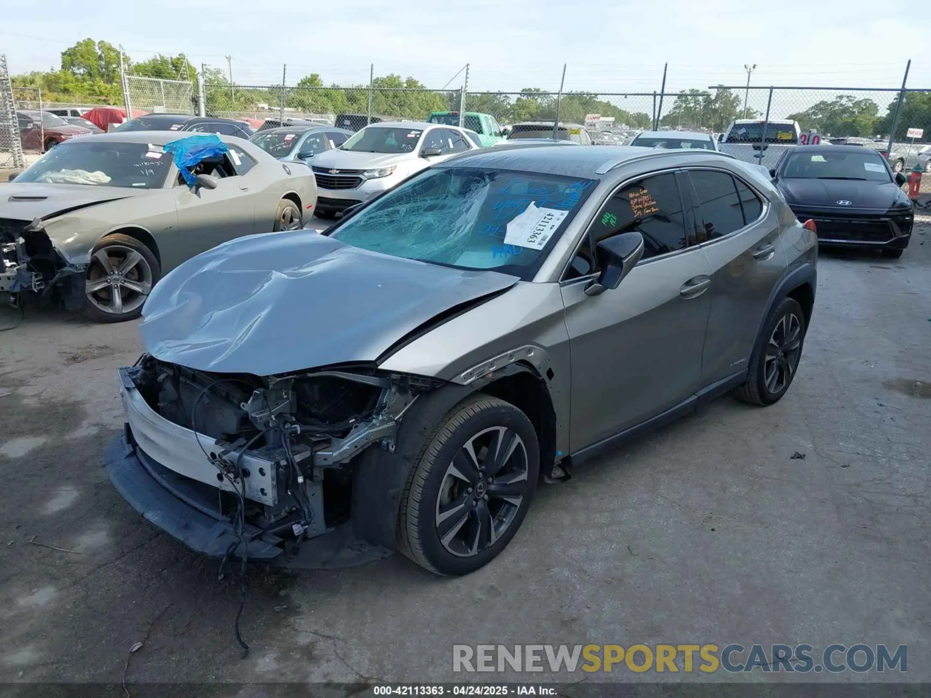 2 Photograph of a damaged car JTHX9JBHXL2033589 LEXUS UX 250H 2020