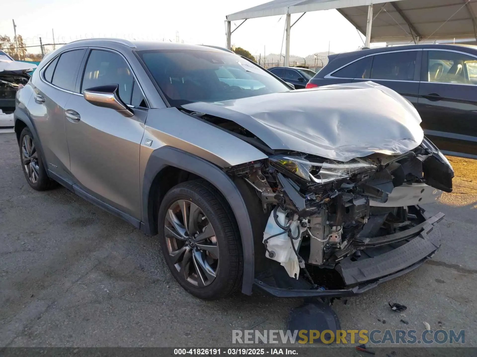 1 Photograph of a damaged car JTHE9JBHXM2041524 LEXUS UX 250H 2021