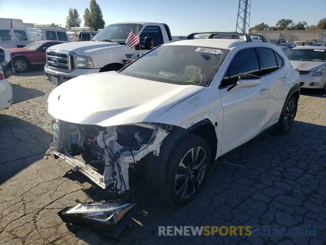 2 Photograph of a damaged car JTHX9JBH1M2040433 LEXUS UX 250H 2021