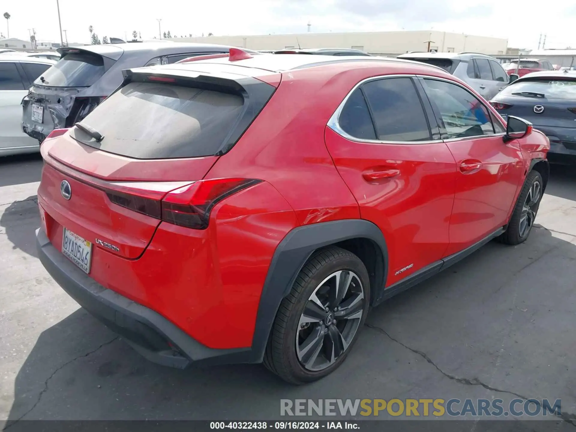 4 Photograph of a damaged car JTHX9JBH2M2049464 LEXUS UX 250H 2021