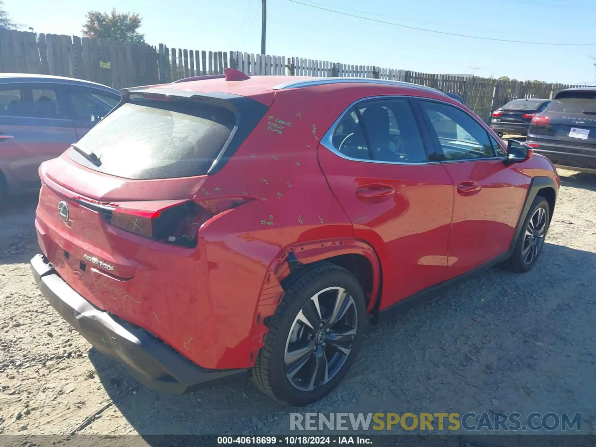 4 Photograph of a damaged car JTHX9JBH1P2070181 LEXUS UX 250H 2023