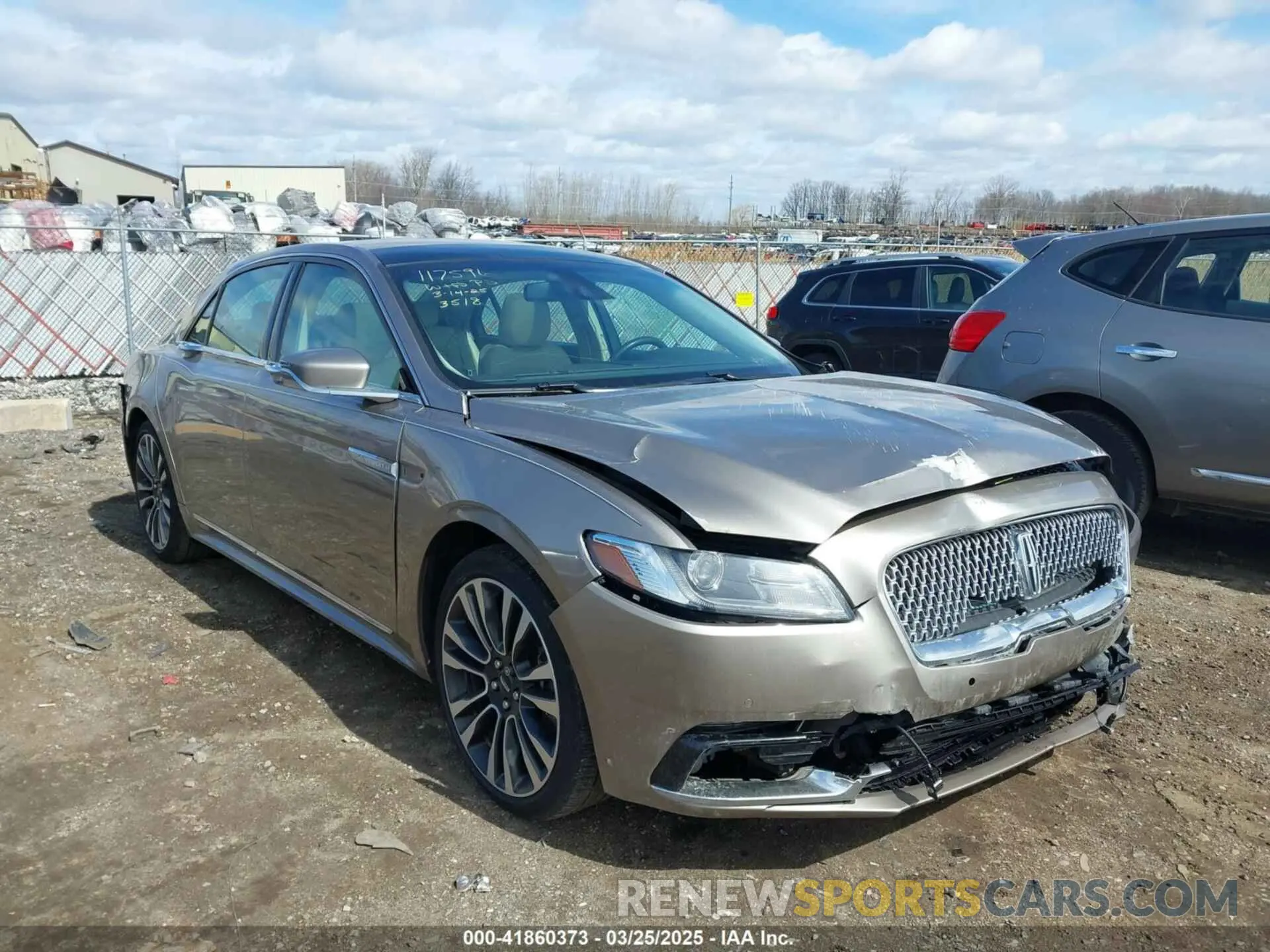 1 Photograph of a damaged car 1LN6L9VK2L5603518 LINCOLN CONTINENTAL 2020