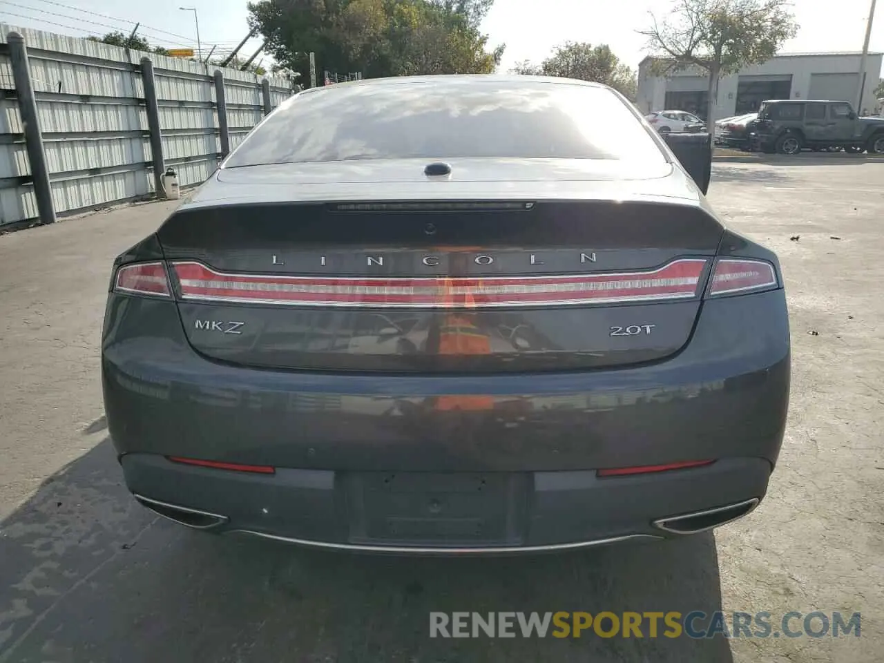 6 Photograph of a damaged car 3LN6L5C93KR628108 LINCOLN MKZ 2019