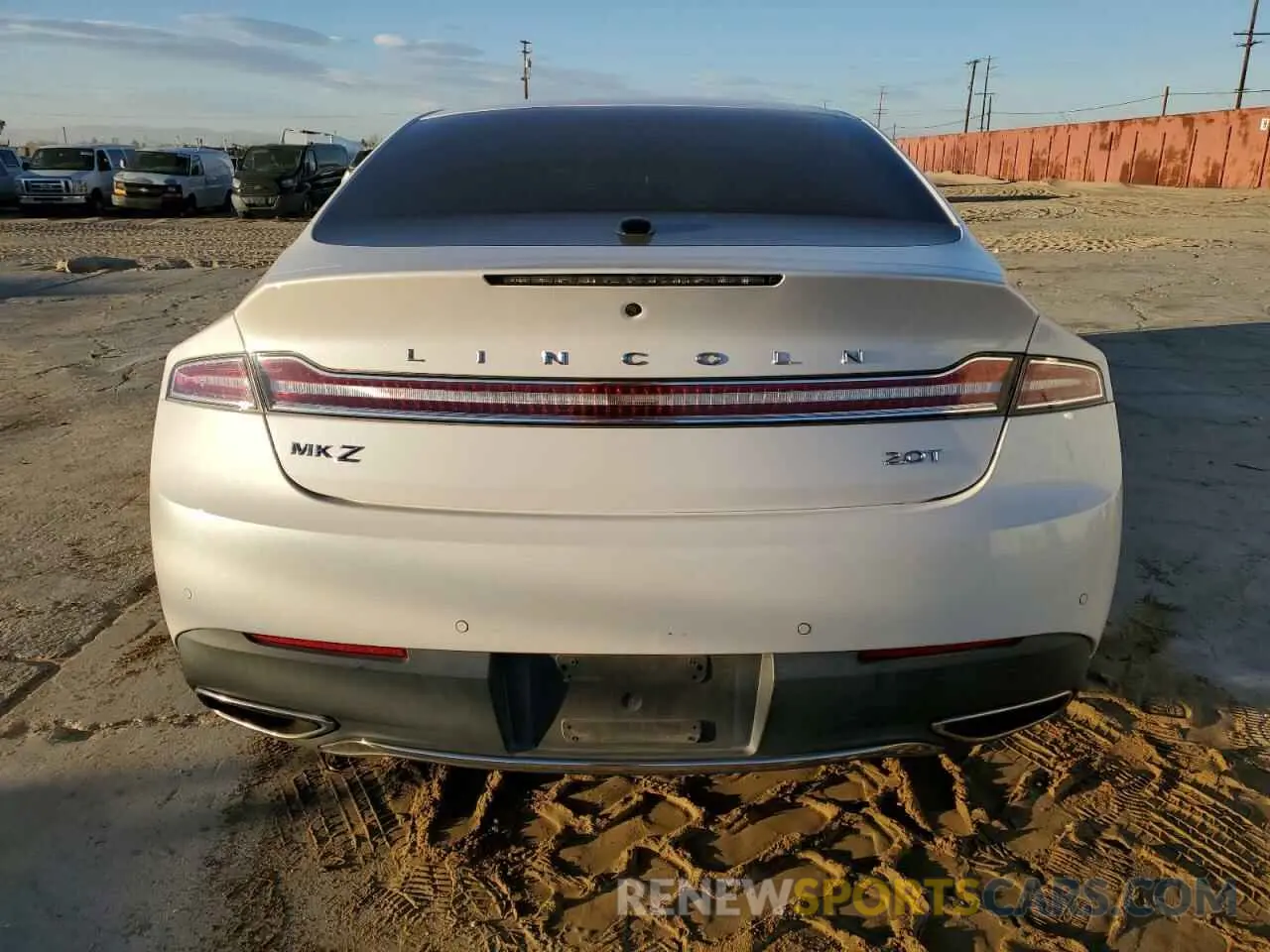 6 Photograph of a damaged car 3LN6L5C95KR602349 LINCOLN MKZ 2019