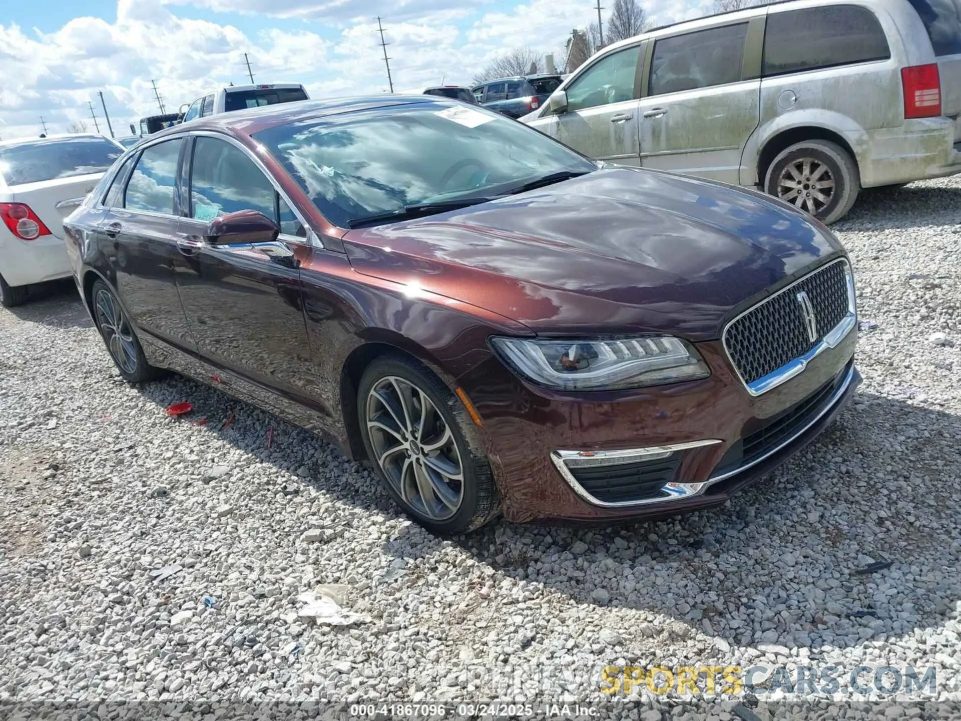 1 Photograph of a damaged car 3LN6L5C9XKR632687 LINCOLN MKZ 2019