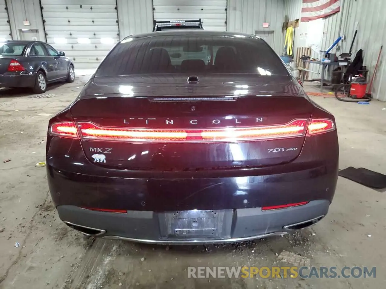 6 Photograph of a damaged car 3LN6L5D90KR628310 LINCOLN MKZ 2019