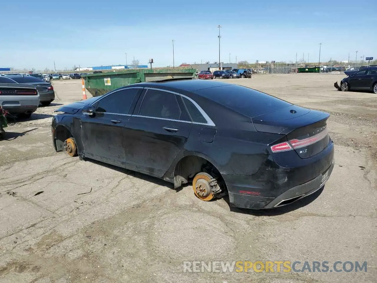 2 Photograph of a damaged car 3LN6L5D98KR607589 LINCOLN MKZ 2019