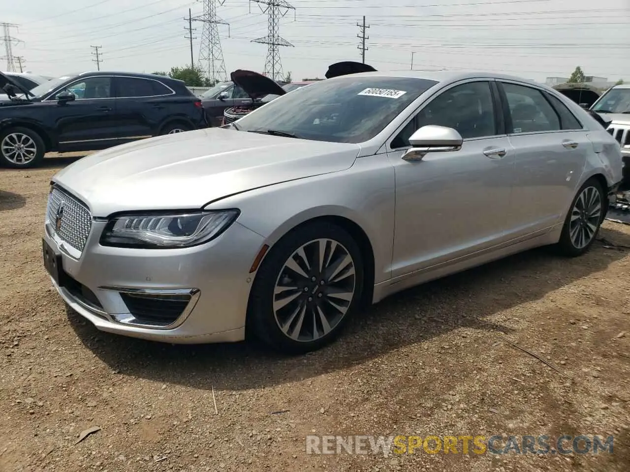 1 Photograph of a damaged car 3LN6L5E90KR611554 LINCOLN MKZ 2019