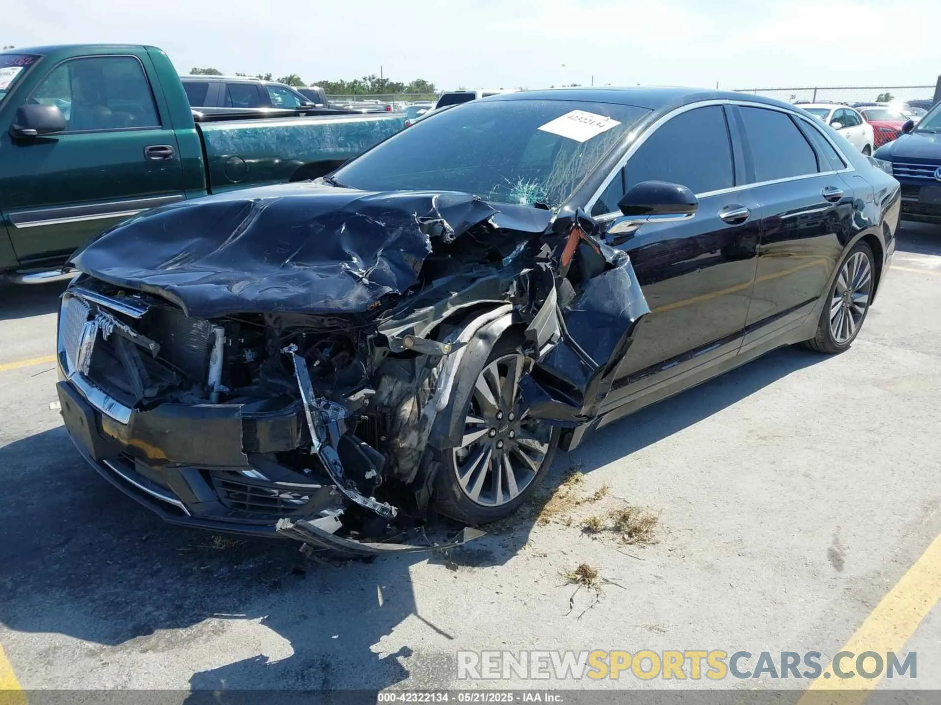 2 Photograph of a damaged car 3LN6L5EC8KR629330 LINCOLN MKZ 2019