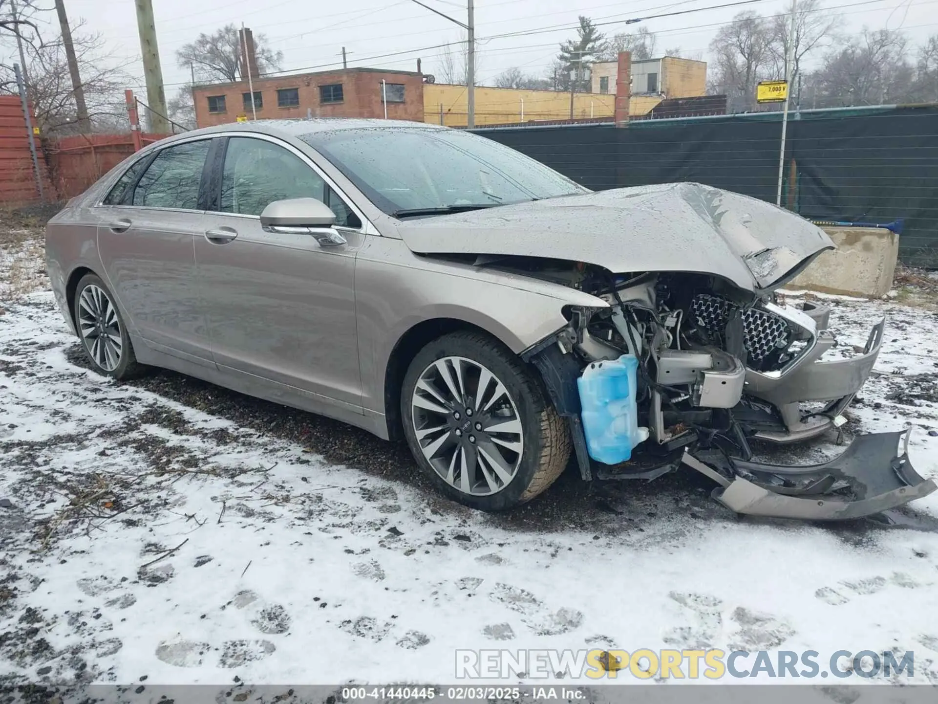 1 Photograph of a damaged car 3LN6L5F91KR613327 LINCOLN MKZ 2019
