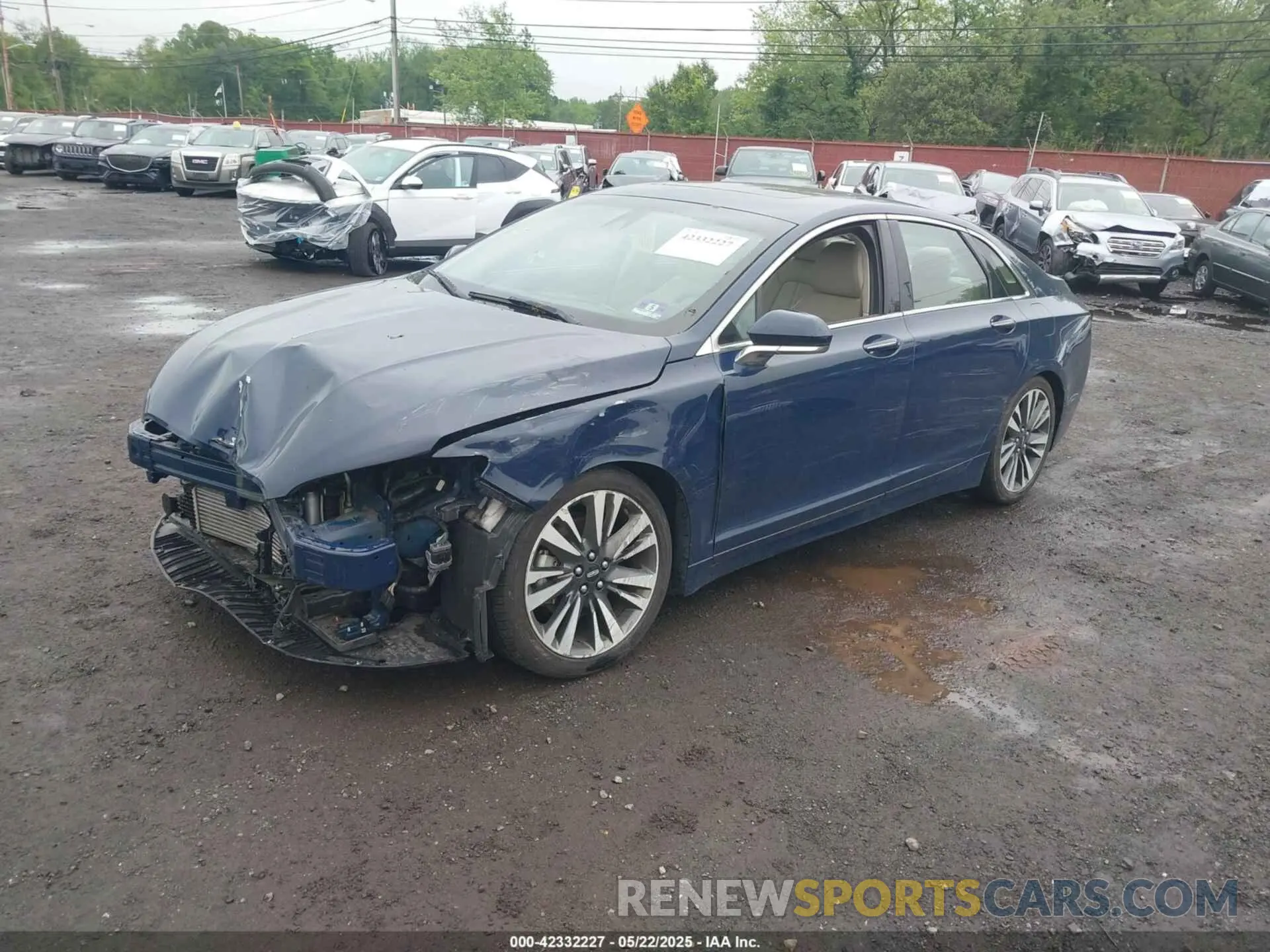 2 Photograph of a damaged car 3LN6L5F98KR621828 LINCOLN MKZ 2019
