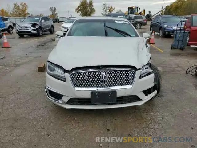 5 Photograph of a damaged car 3LN6L5F9XKR627890 LINCOLN MKZ 2019