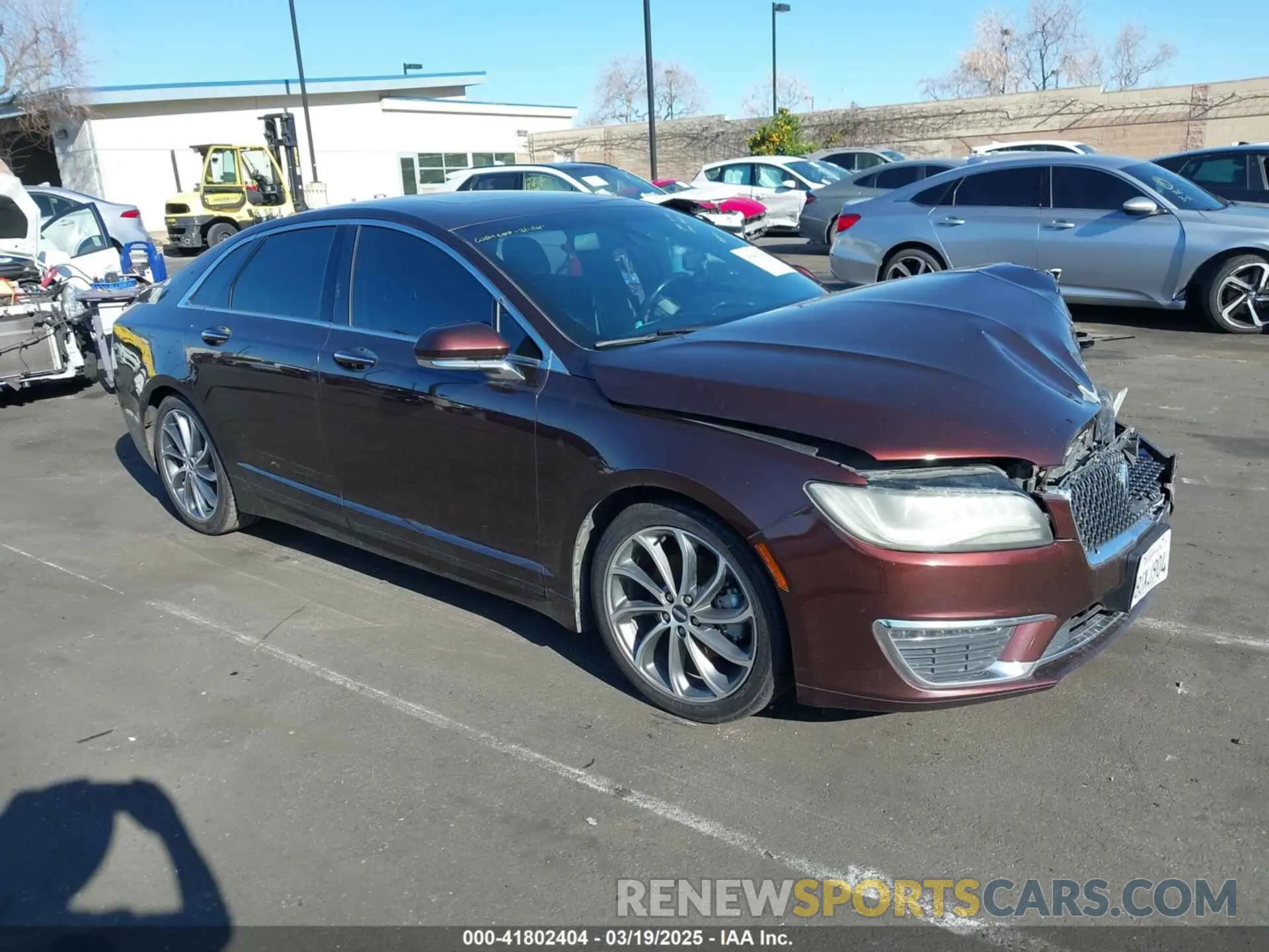 1 Photograph of a damaged car 3LN6L5LU4KR621656 LINCOLN MKZ HYBRID 2019