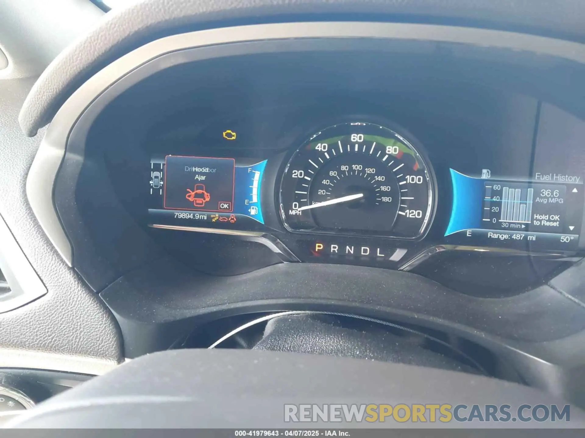 7 Photograph of a damaged car 3LN6L5MU8KR608469 LINCOLN MKZ HYBRID 2019