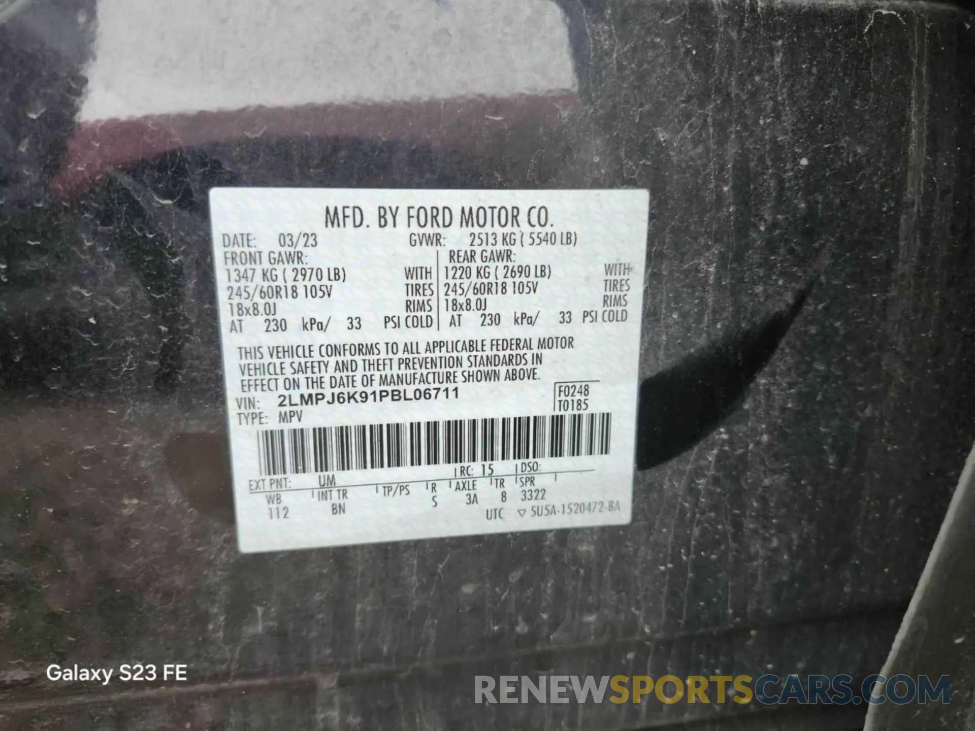 24 Photograph of a damaged car 2LMPJ6K91PBL06711 LINCOLN NAUTILUS 2023