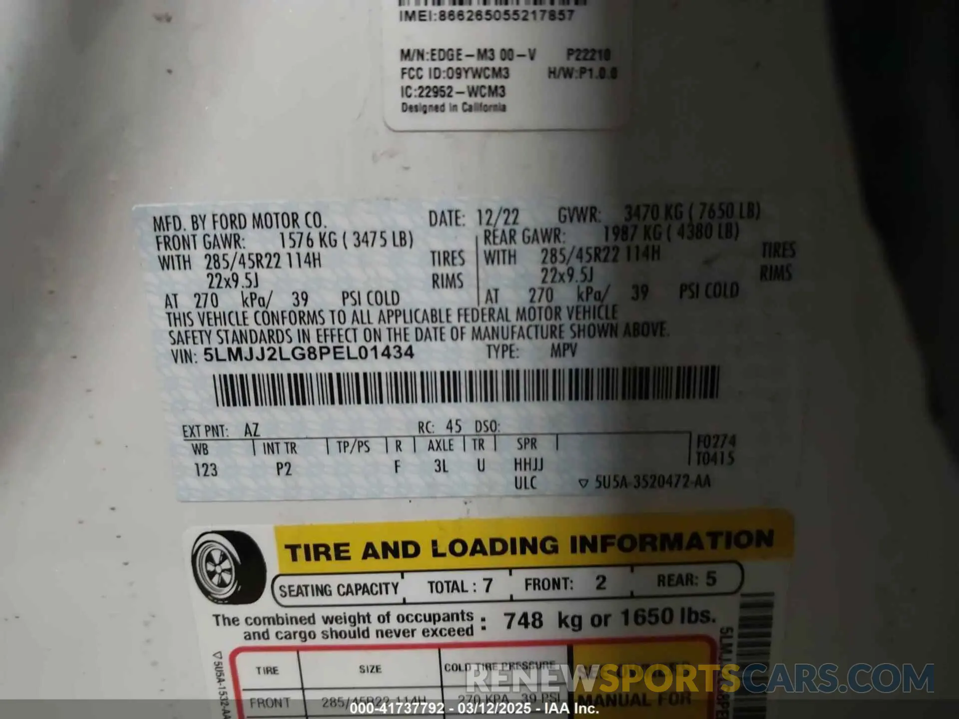 9 Photograph of a damaged car 5LMJJ2LG8PEL01434 LINCOLN NAVIGATOR 2023