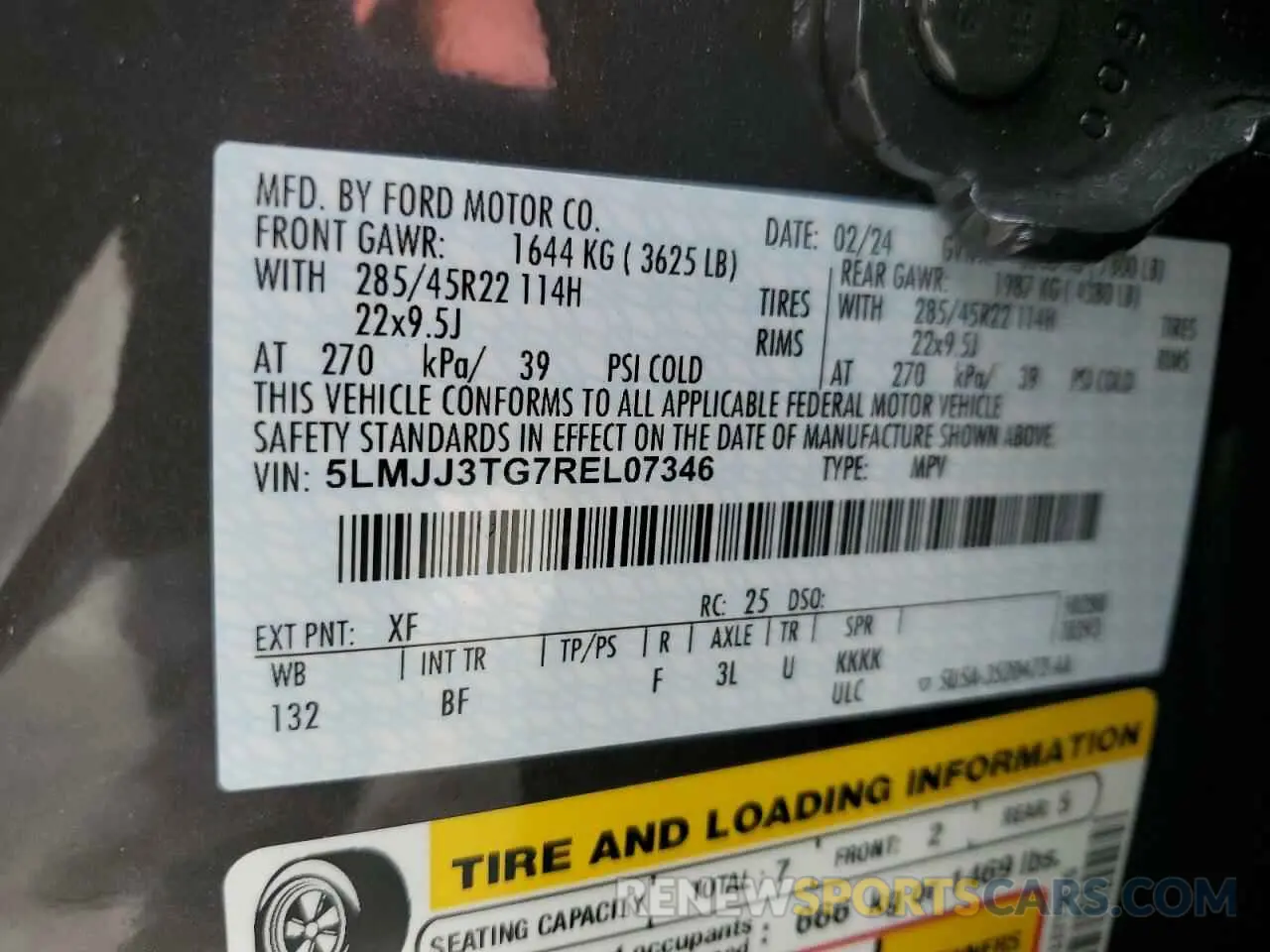 13 Photograph of a damaged car 5LMJJ3TG7REL07346 LINCOLN NAVIGATOR 2024