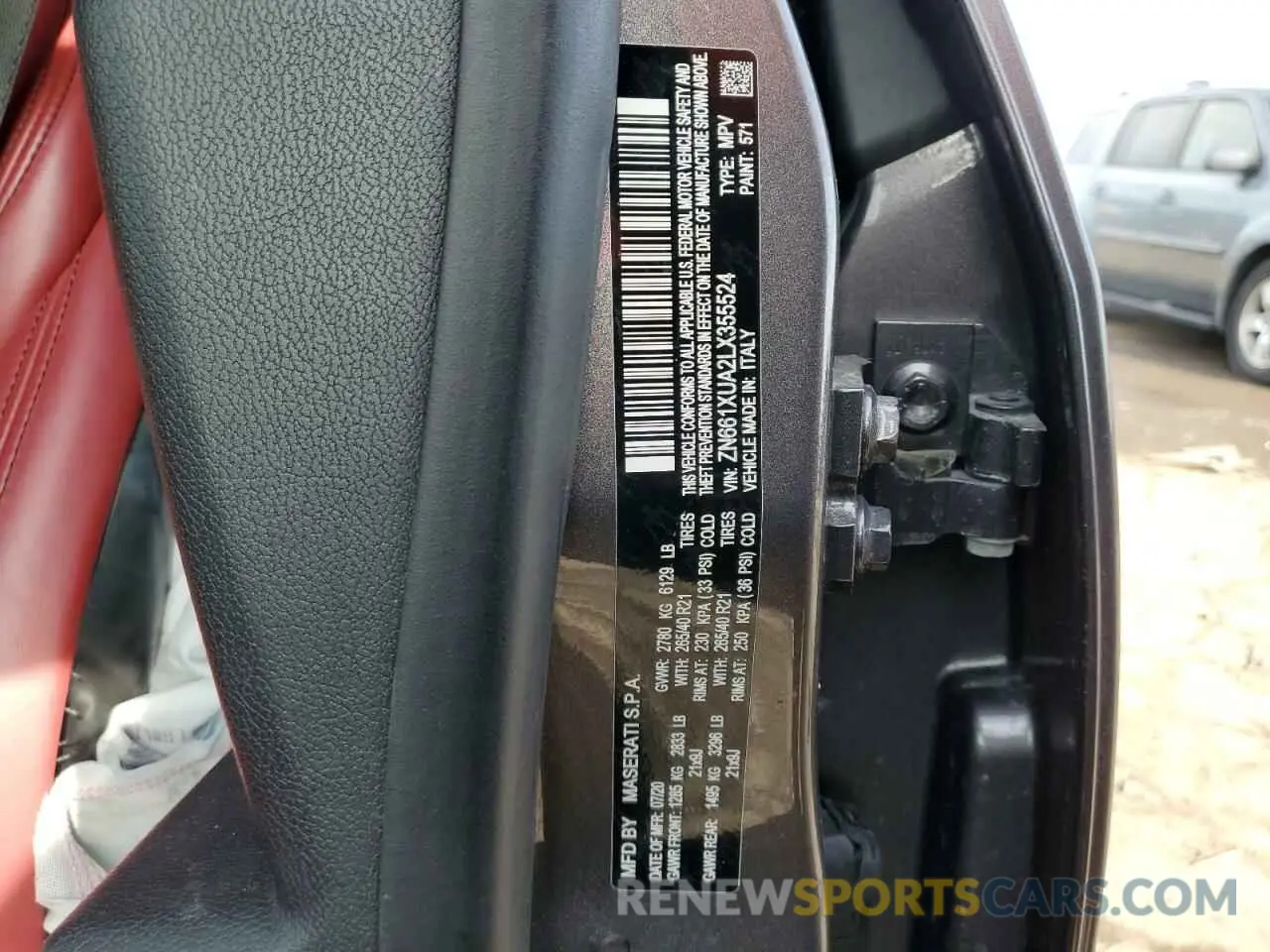 15 Photograph of a damaged car ZN661XUA2LX355524 MASERATI ALL MODELS 2020