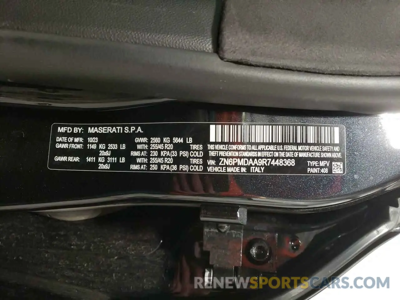 13 Photograph of a damaged car ZN6PMDAA9R7448368 MASERATI GRECALE GT 2024