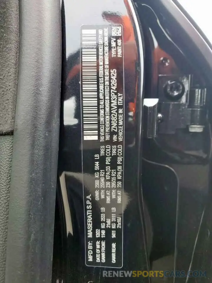 13 Photograph of a damaged car ZN682AVM3P7426425 MASERATI GRECALE MO 2023