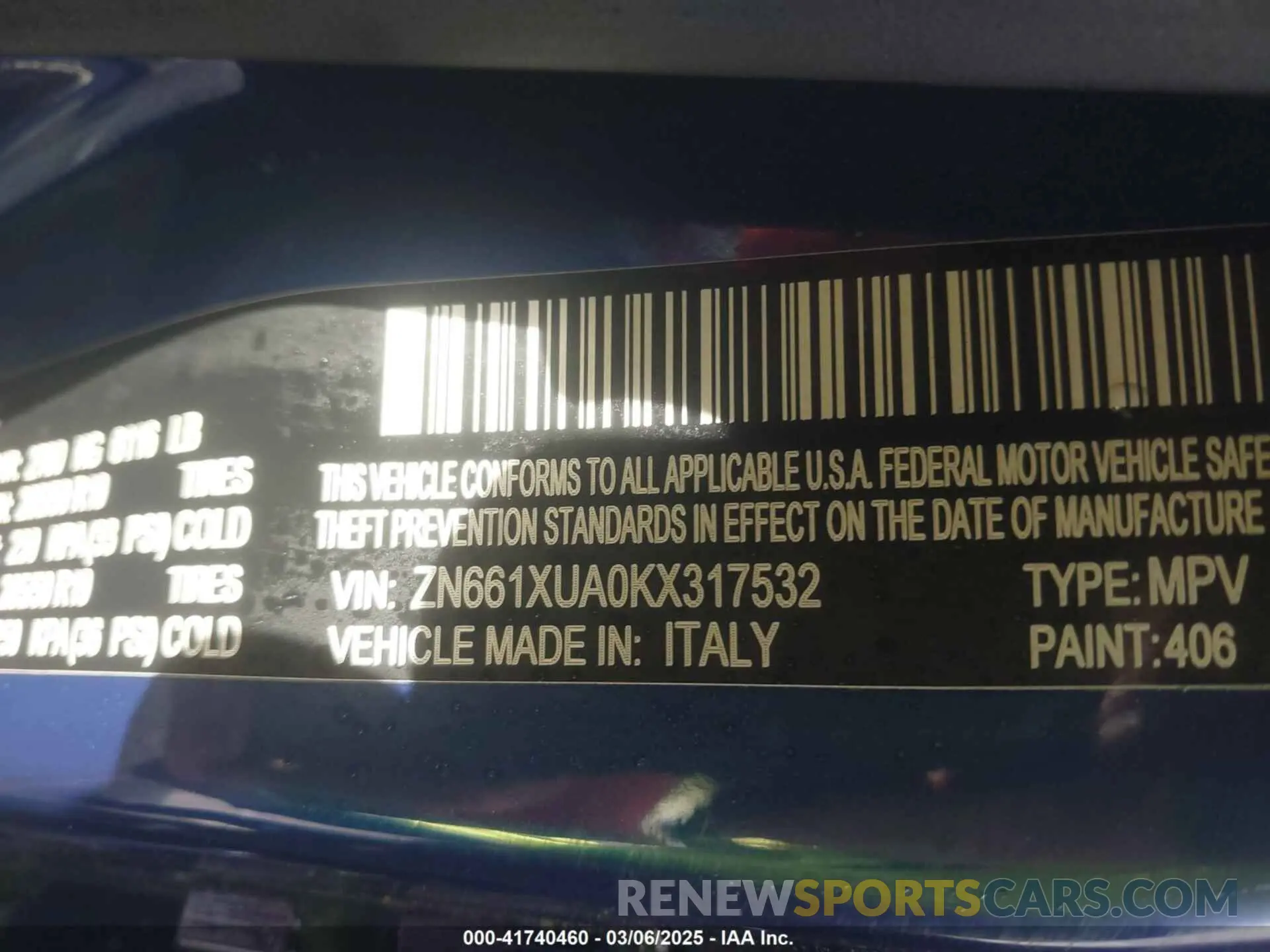 9 Photograph of a damaged car ZN661XUA0KX317532 MASERATI LEVANTE 2019
