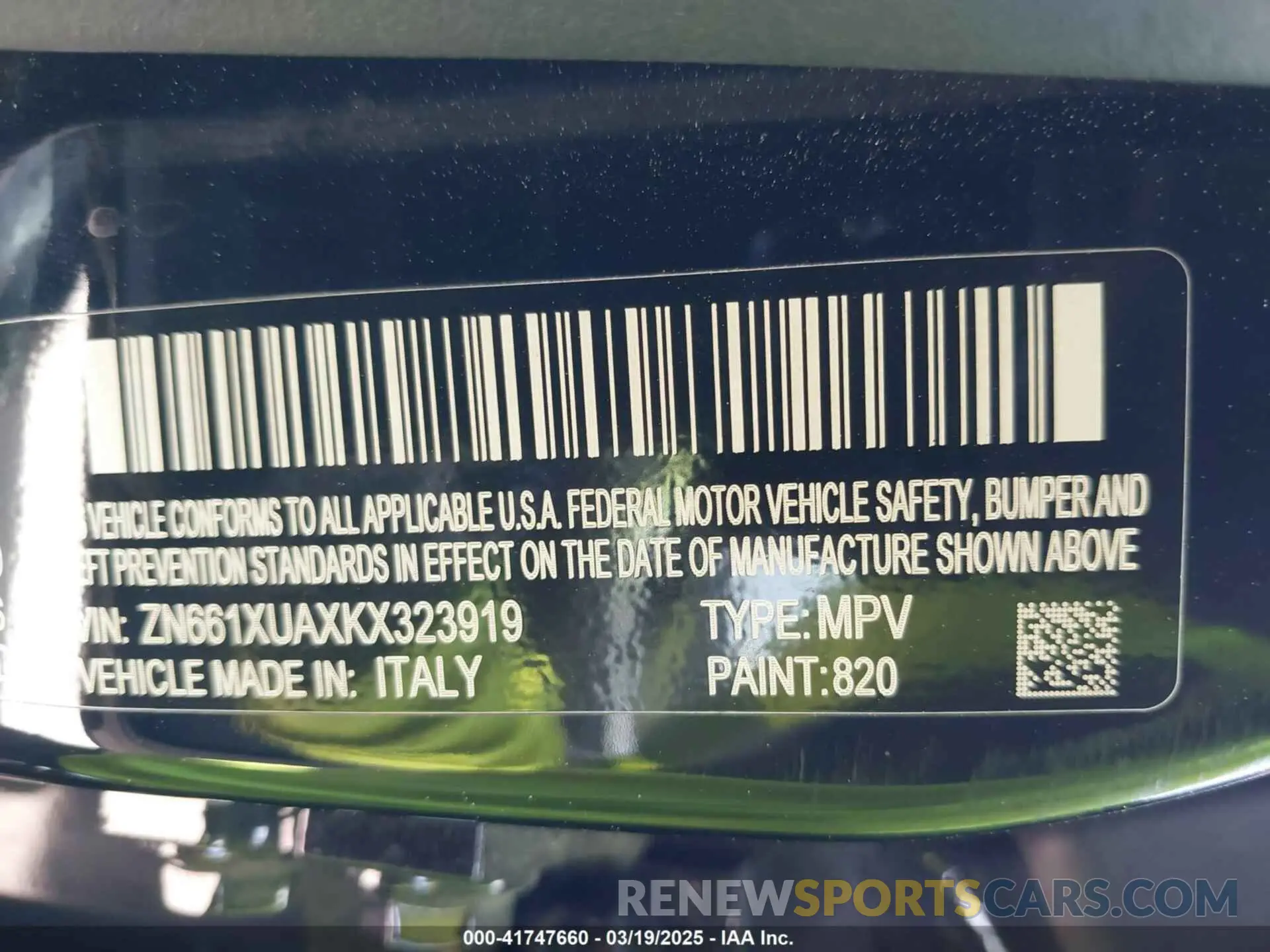 9 Photograph of a damaged car ZN661XUAXKX323919 MASERATI LEVANTE 2019
