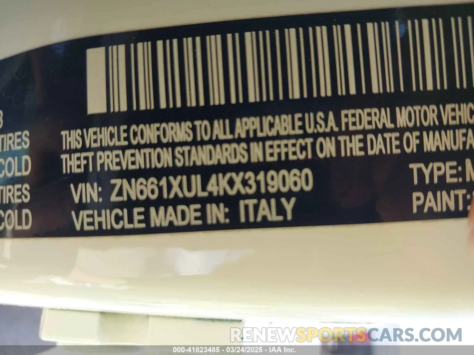 9 Photograph of a damaged car ZN661XUL4KX319060 MASERATI LEVANTE 2019