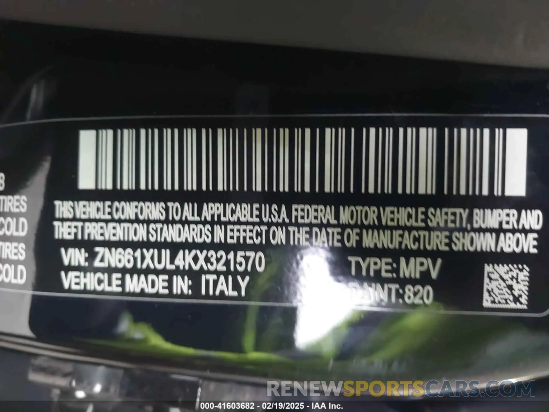9 Photograph of a damaged car ZN661XUL4KX321570 MASERATI LEVANTE 2019