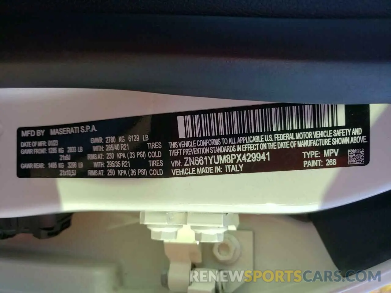 13 Photograph of a damaged car ZN661YUM8PX429941 MASERATI LEVANTE MO 2023