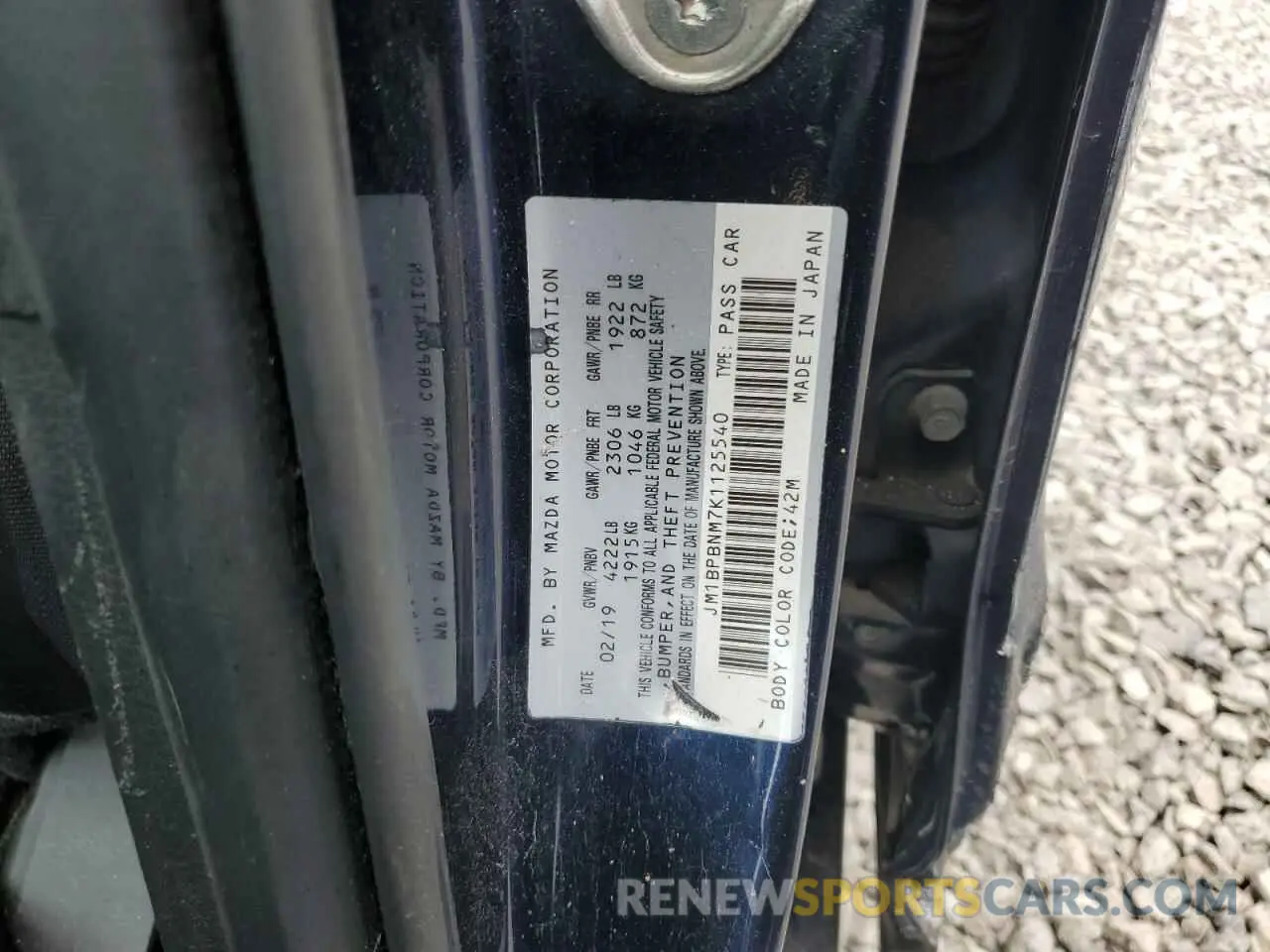 13 Photograph of a damaged car JM1BPBNM7K1125540 MAZDA 3 2019