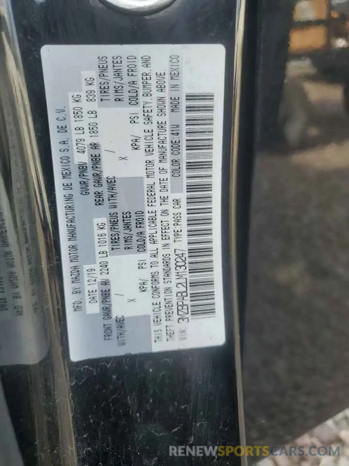 13 Photograph of a damaged car 3MZBPABL2LM130247 MAZDA 3 2020