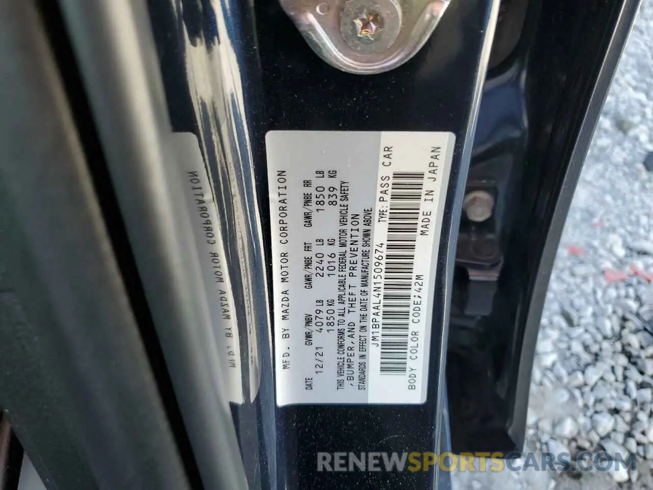 12 Photograph of a damaged car JM1BPAAL4N1509674 MAZDA 3 2022