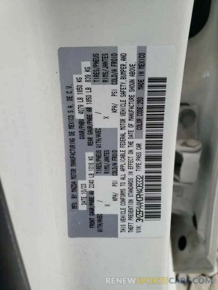 12 Photograph of a damaged car 3MZBPAAM0RM406332 MAZDA 3 2024