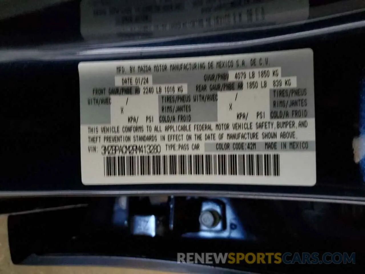 12 Photograph of a damaged car 3MZBPACM2RM413280 MAZDA 3 2024