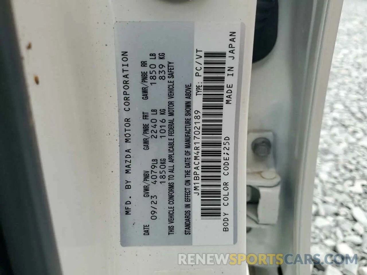 12 Photograph of a damaged car JM1BPACM4R1702189 MAZDA 3 2024