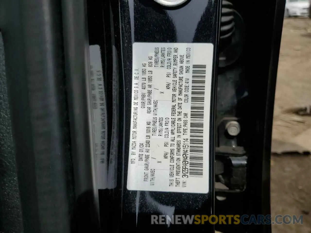 12 Photograph of a damaged car 3MZBPABM4RM415114 MAZDA 3 SELECT S 2024