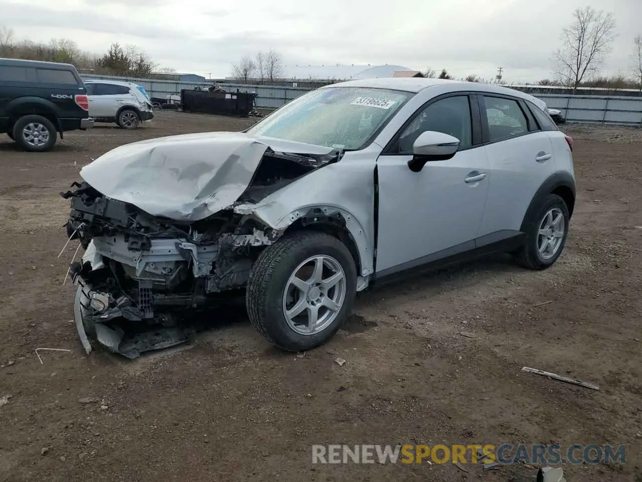 1 Photograph of a damaged car JM1DKDB70K0443216 MAZDA CX-3 2019