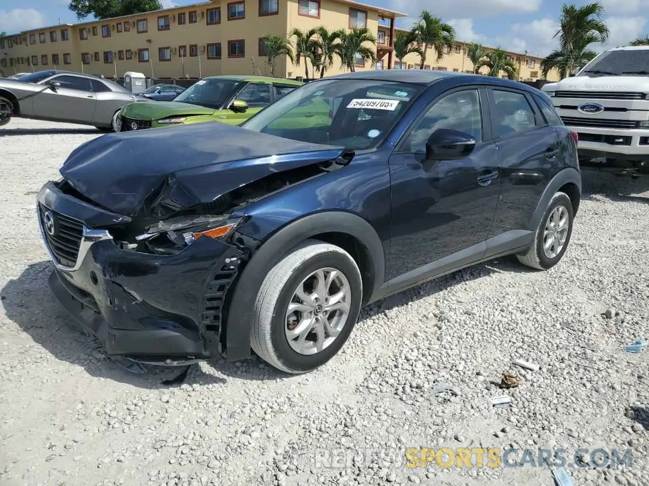 1 Photograph of a damaged car JM1DKDB7XK1454217 MAZDA CX-3 2019