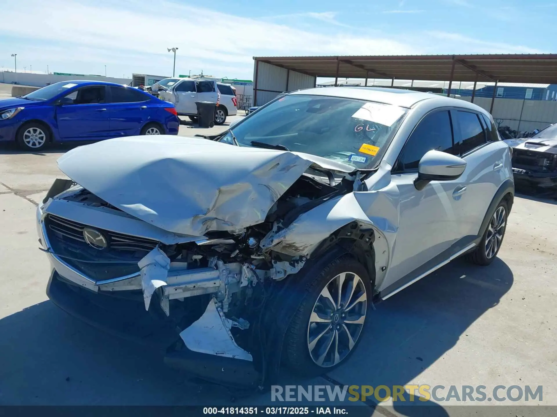 2 Photograph of a damaged car JM1DKDD78K0408033 MAZDA CX-3 2019