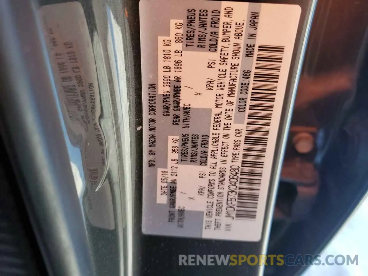 13 Photograph of a damaged car JM1DKFB73K0406480 MAZDA CX-3 2019
