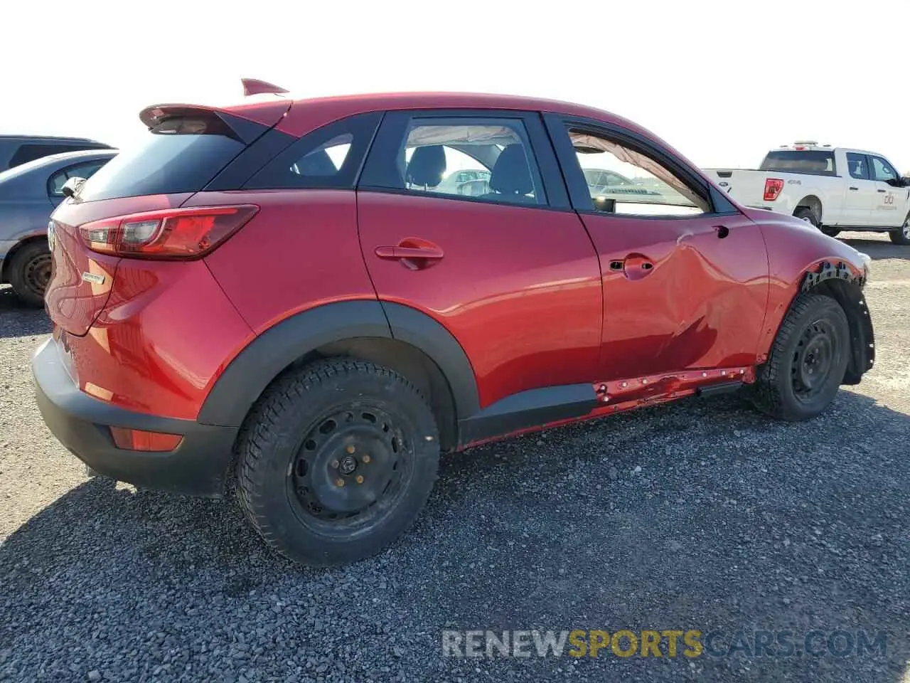 3 Photograph of a damaged car JM1DKFB76K1447051 MAZDA CX-3 2019