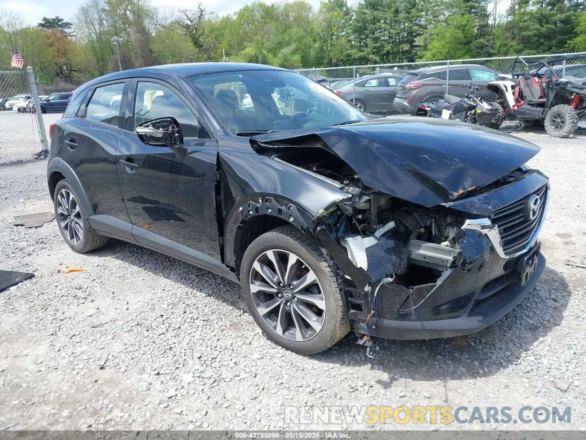 1 Photograph of a damaged car JM1DKFC74K1418386 MAZDA CX-3 2019
