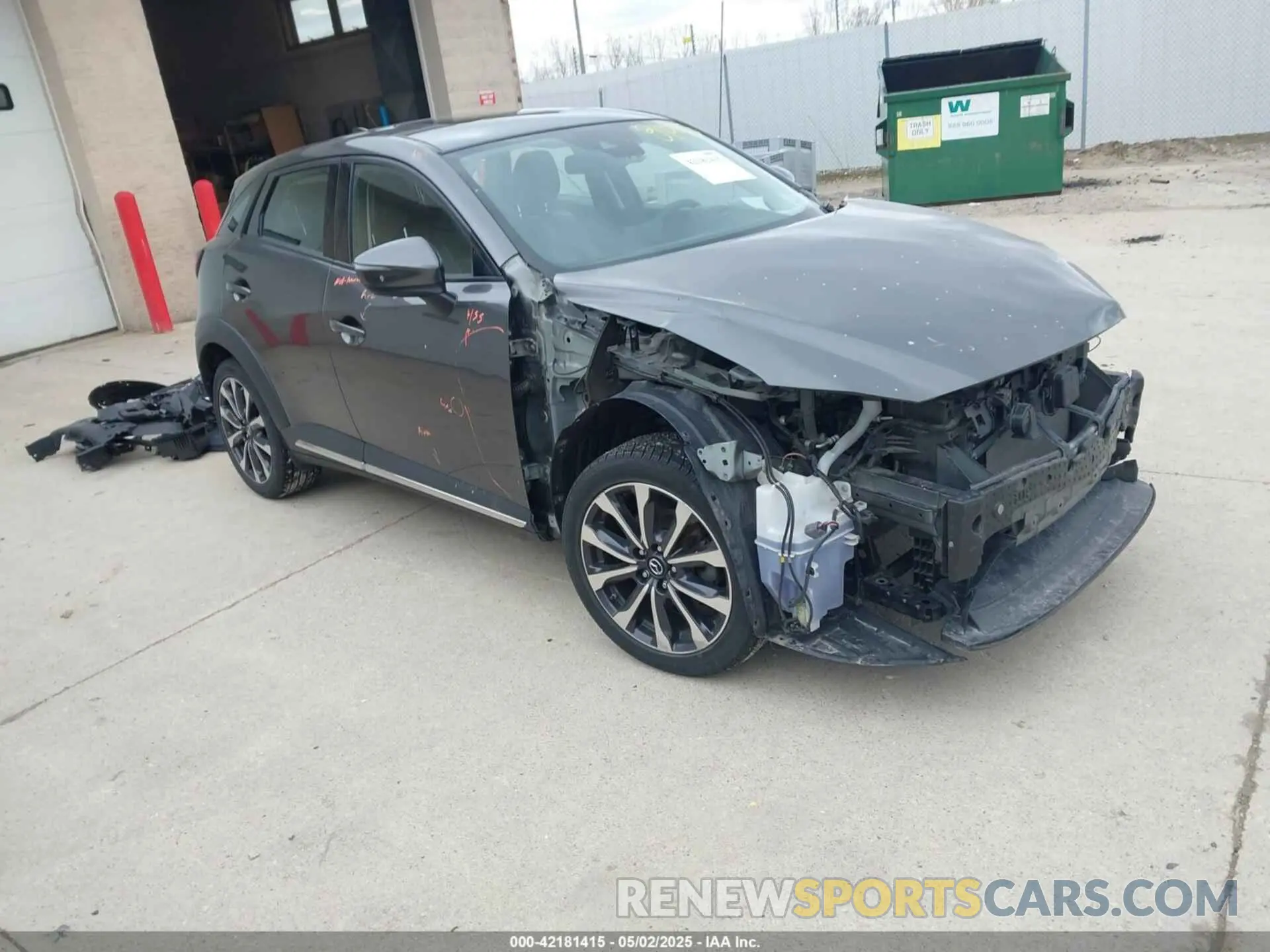 1 Photograph of a damaged car JM1DKFD72K0450239 MAZDA CX-3 2019