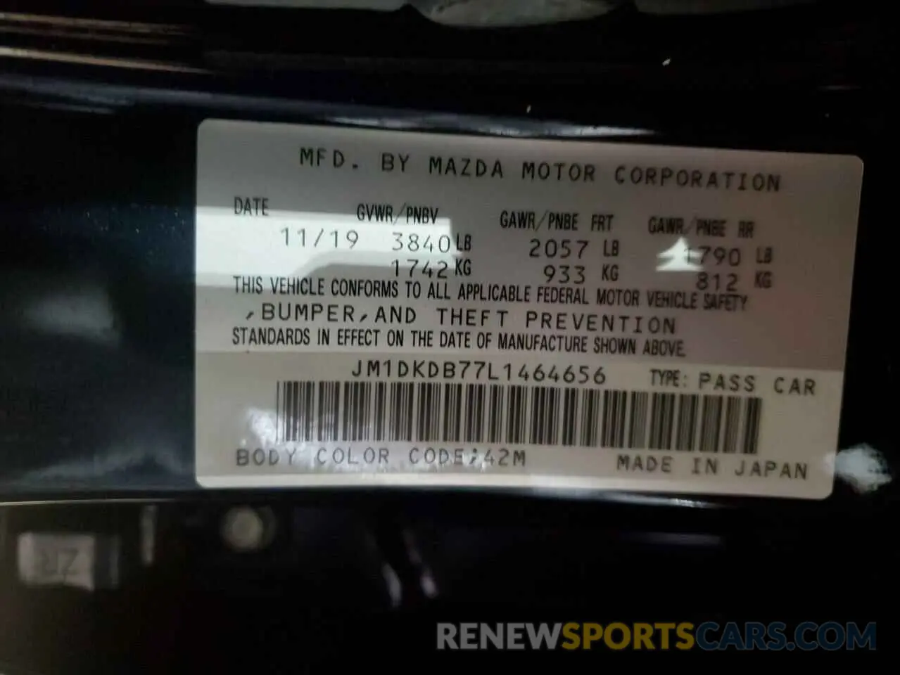 12 Photograph of a damaged car JM1DKDB77L1464656 MAZDA CX-3 2020
