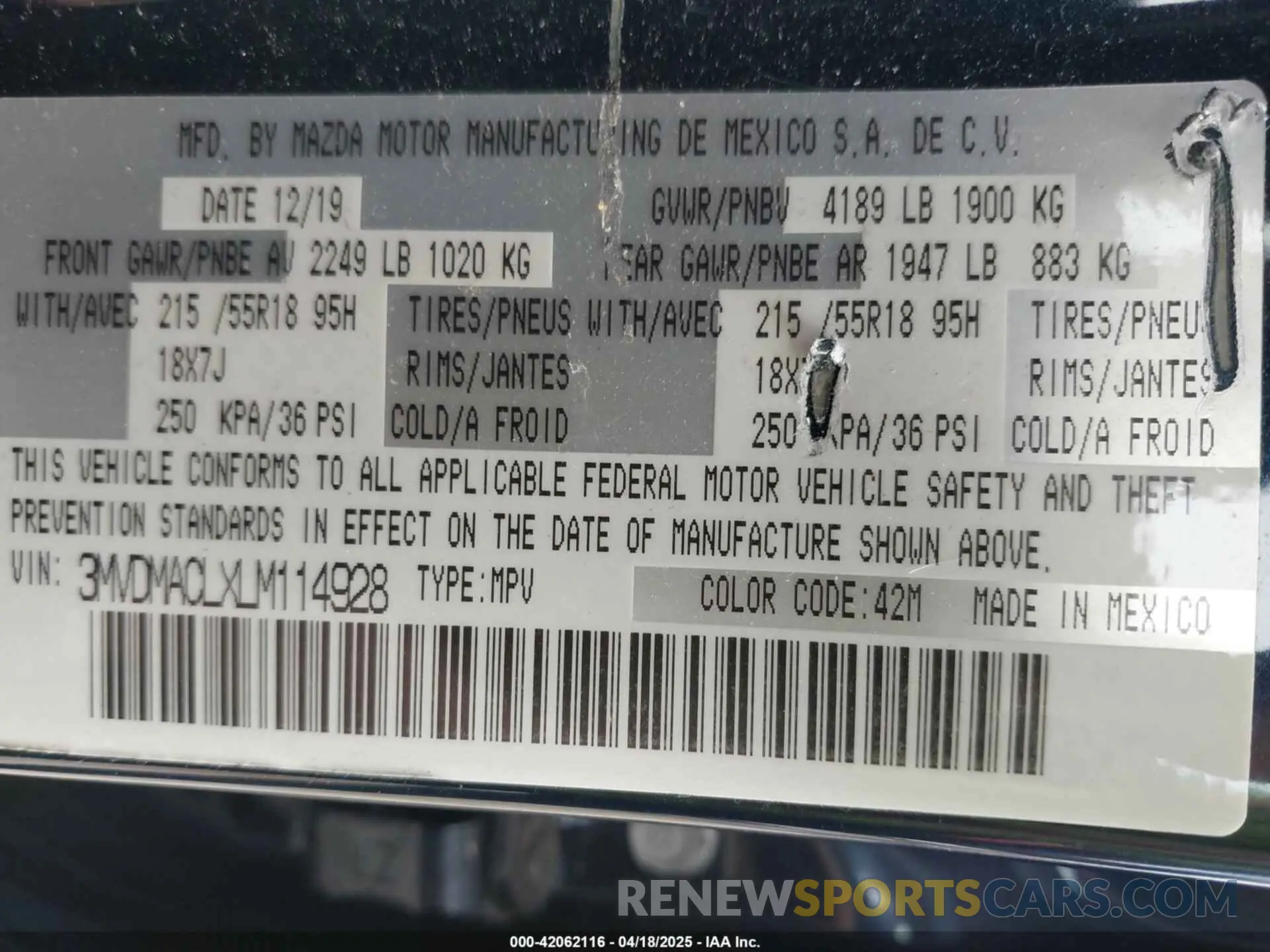 9 Photograph of a damaged car 3MVDMACLXLM114928 MAZDA CX-30 2020