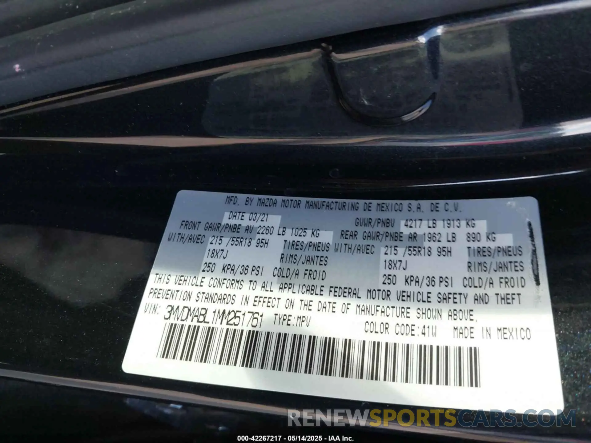 9 Photograph of a damaged car 3MVDMABL1MM251761 MAZDA CX-30 2021