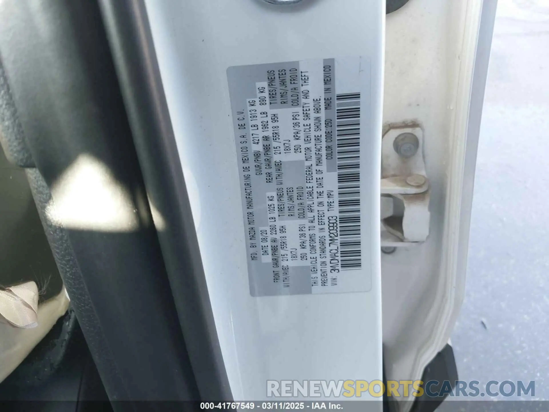 9 Photograph of a damaged car 3MVDMACL7MM209903 MAZDA CX-30 2021